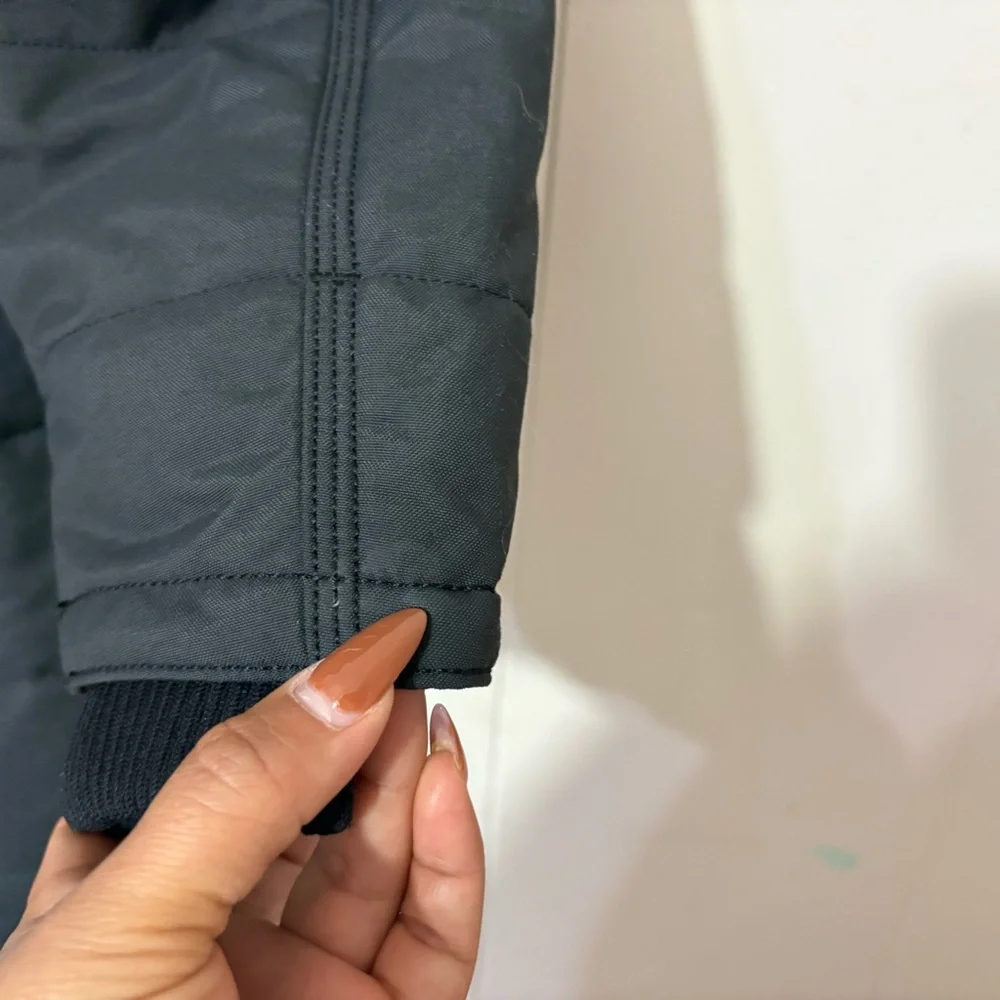 Carhartt Rain Defender Utility Coat Black Hooded Jacket Womens L Relaxed Fit - Picture 12 of 14